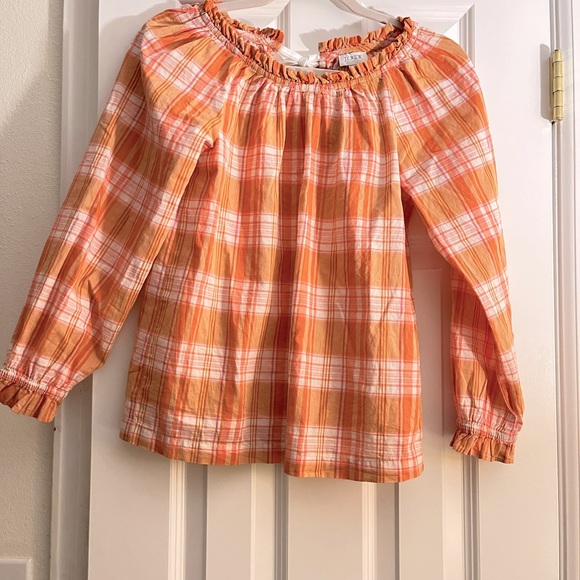 J Crew Plaid/Gingham Blouse - Picture 2 of 5